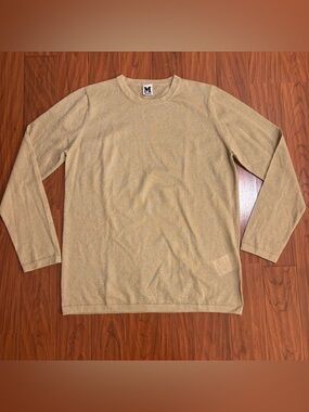 Missoni Long Sleeve Gold Shimmery Iridescent Top Womens 46/US 10